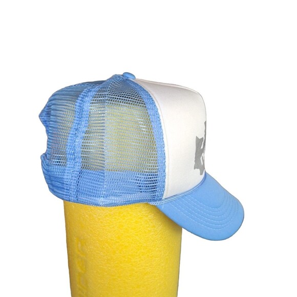 Washington State Native Logo Trucker Mesh Foam Hat Cap Blue White Snapback Retro - Picture 4 of 5